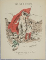 37. • Une page d'histoire. Eh bien!petit pêre, je crois que ca fait le compte de Paris. Madre, éditeur; Grognet imprimeur. Dubblett finns.