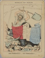 82. • Actualité, par Faustin. Aux tranchées!! Plataut, éditeur; imprimerie Coulboeuf. (Paru sous l'Émpire.)