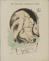 94. • Un animal à l'éngrais par Faustin. Imprimerie Coulboeuf. Signée F.
