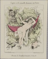 97. • Eugénie ou la Nouvelle Suzanne au bain. Dépôt chez Madre; imprimerie Coulboeuf. Signée F.