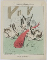 111. • Les Lapins d'Orléans, par Faustin. En vente chez Duclaux; dépôt chez Madre; litographie Lemaine.