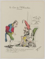 138. • La cour de Willemshoe. - J'espére que votre Majesté me conserva mes appoinments?... Saillant, éditeur; litographie Barousse.