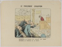 141. • Le Parlament croupion. Chez Duclaux; dépôt chez Madre; litographie Deplanche.