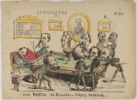 184. • 33. Une partie de billiard au Cercle impérial. Sands signature. Attribuée à Vidal.